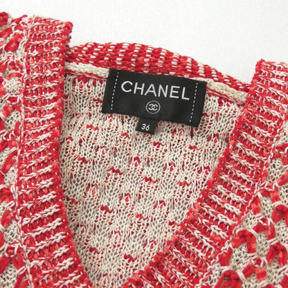 Chanel Cruise Line Knit V-neck P56232k07352 Silk/cotton Red 1430 Chanel