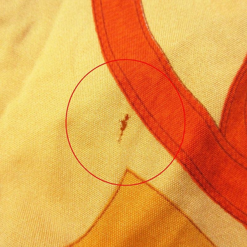 Hermes Silk Belt Pattern Cami Dress Long Dress 2 M Orange Ur23