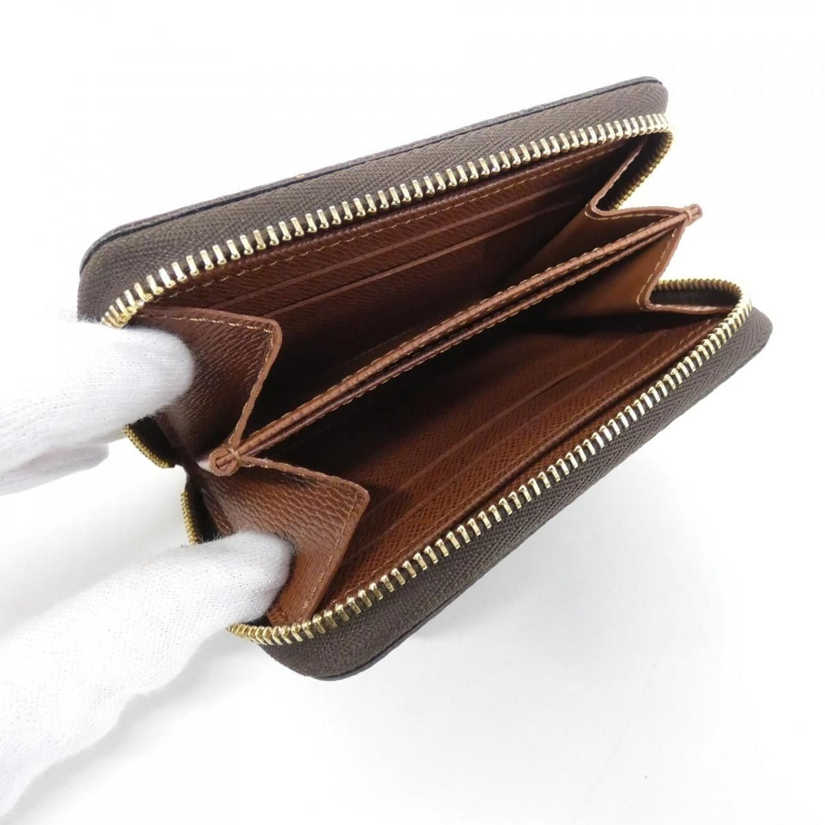 Louis Vuitton Monogram Zippy Coin Purse Brown Marron — view 6