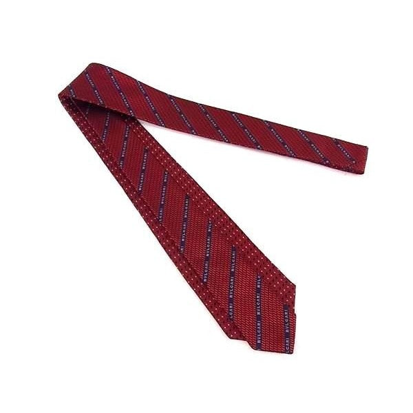 Bvlgari 100% Silk Reversible All-over Pattern Tie Business Red As9653 — view 2