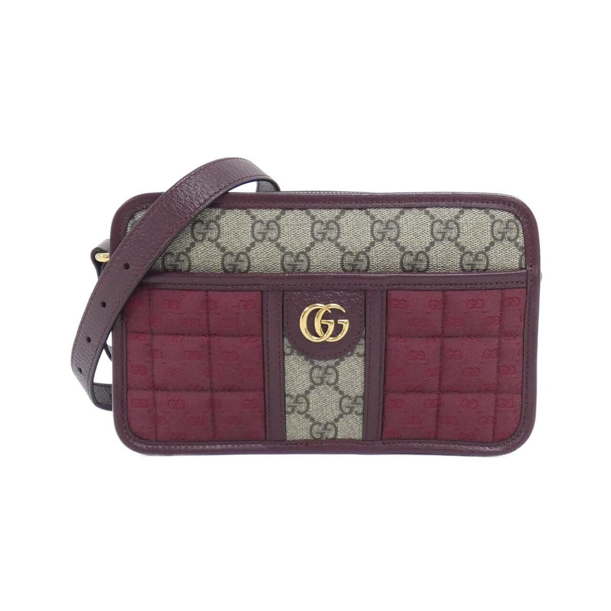 Gucci Shoulder Bag Leather Canvas