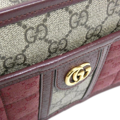 Gucci Shoulder Bag Leather Canvas — view 5