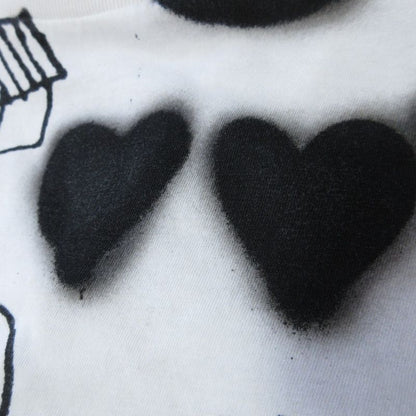 Good Prada Adam Neate Graphic Print Short Sleeve T-Shirt Cut and Sewn S White