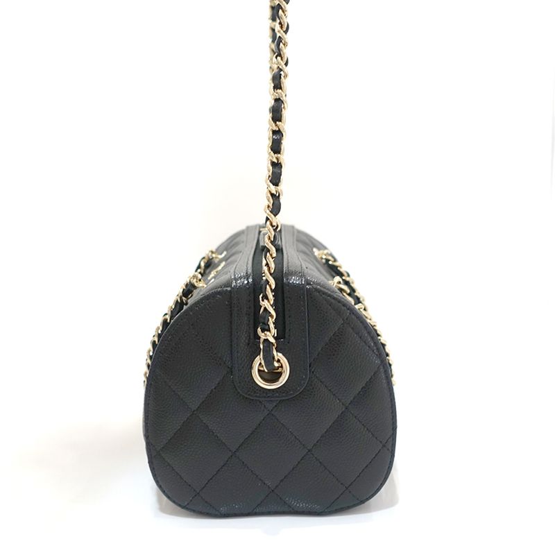 Chanel Mini Boston Chain Shoulder - Ap4474 Random Serial Caviar Skin