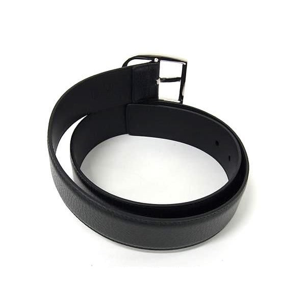 Gucci Leather Silver Hardware Belt Size 85.34 Black — view 2