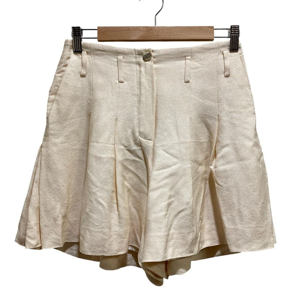 Chanel Silk Culotte Skirt Shorts Ivory