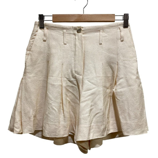 Chanel Silk Culotte Skirt Shorts Ivory