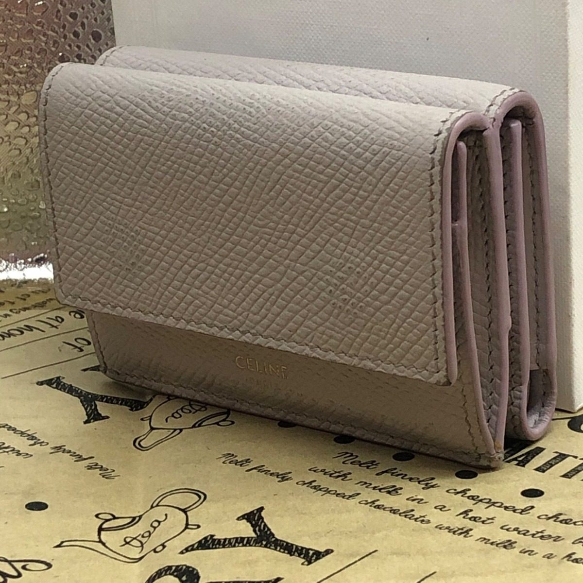 Celine Trifold Wallet Compact Card Billfold Coin