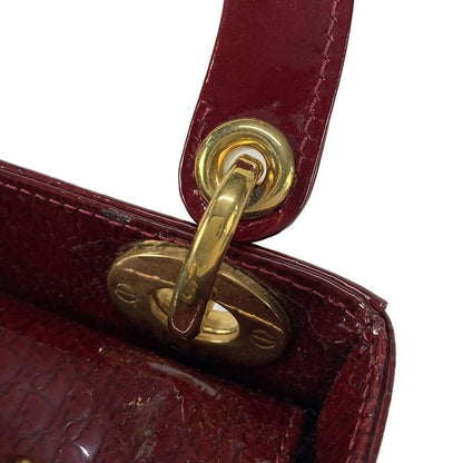 Dior/christian Dior Handbag Lady Dior Mini Bag/trotter Bordeaux Gold Hardware