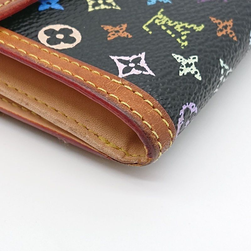 Louis Vuitton Multicolor Folded Wallet Porte Monet Vieux Carte Cles Di Black