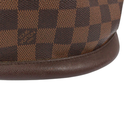 Louis Vuitton Marais Damier Ebene Leather Brown Tote Gold — view 12
