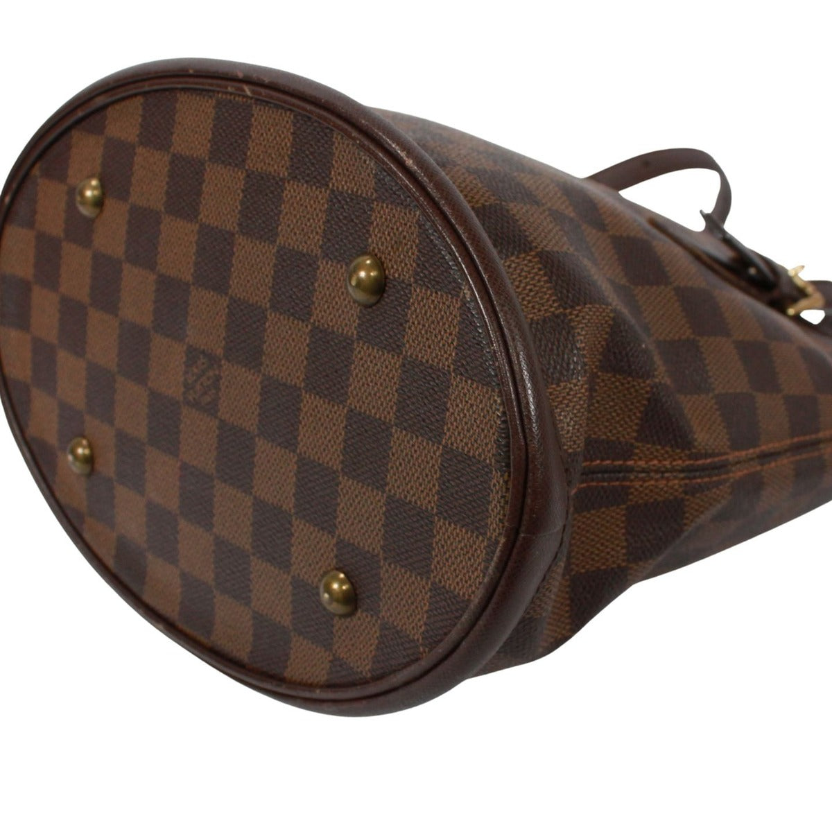 Louis Vuitton Marais Damier Ebene Leather Brown Tote Gold — view 5