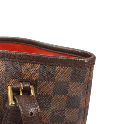 Louis Vuitton Marais Damier Ebene Leather Brown Tote Gold — view 10