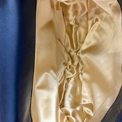 Bottega Veneta Intrecciato Handbag Leather Navy Gold Hardware Women