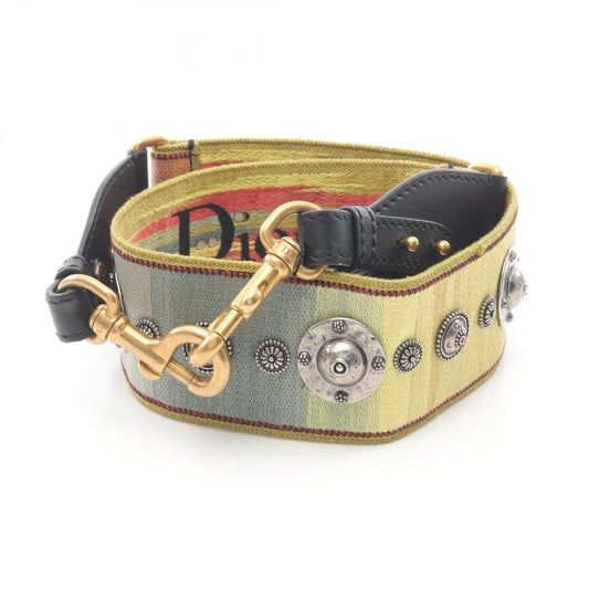 Dior Shoulder Strap Medallion Embroidery Multi Canvas Leather