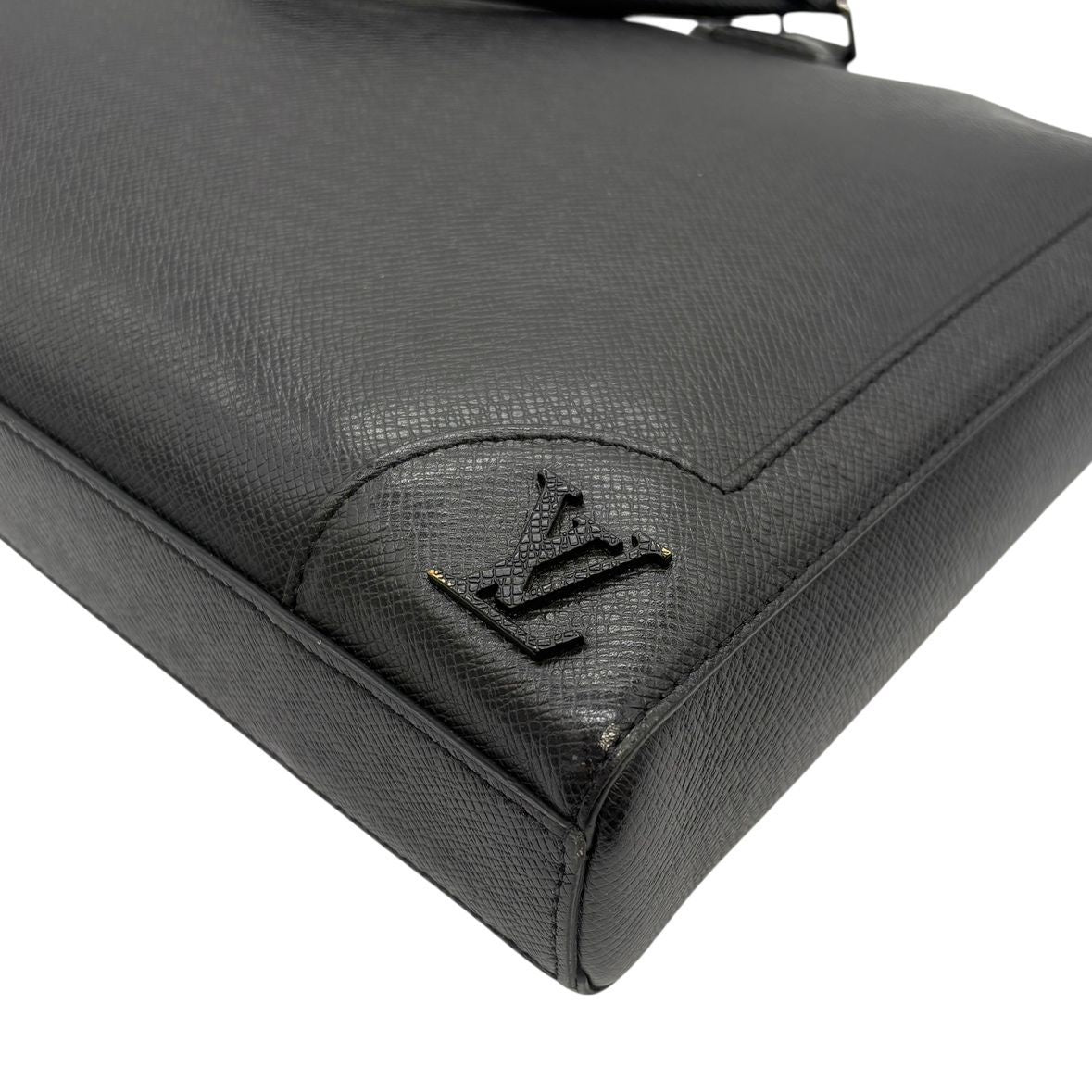 Louis Vuitton Slim Briefcase Taiga M30810 LV Handbag Shoulder Business Bag