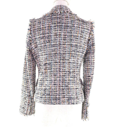 Chanel Vintage Ribbon Tweed Jacket with Coco Button Multi 38 — view 3