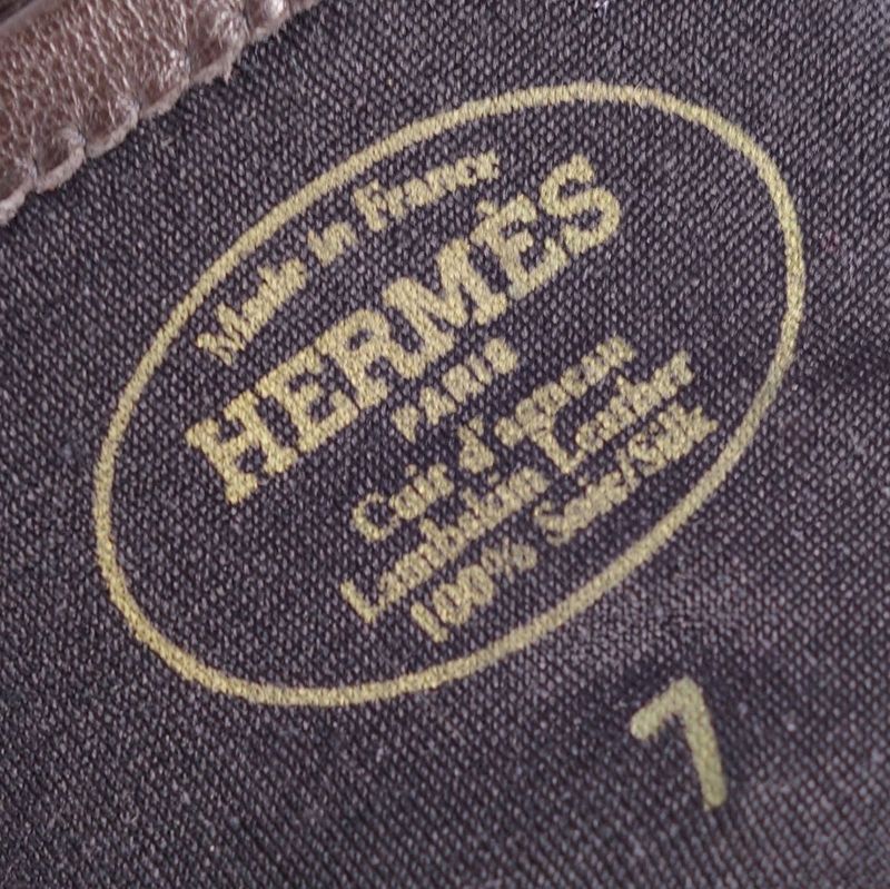 Hermes Gloves Lamb Leather H Logo Women