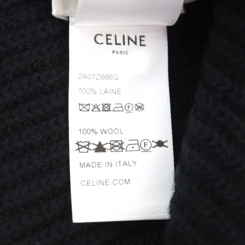 Celine 2a07z666q Embroidered Beanie 100% Wool Logo Embroidered Gradient Sequin