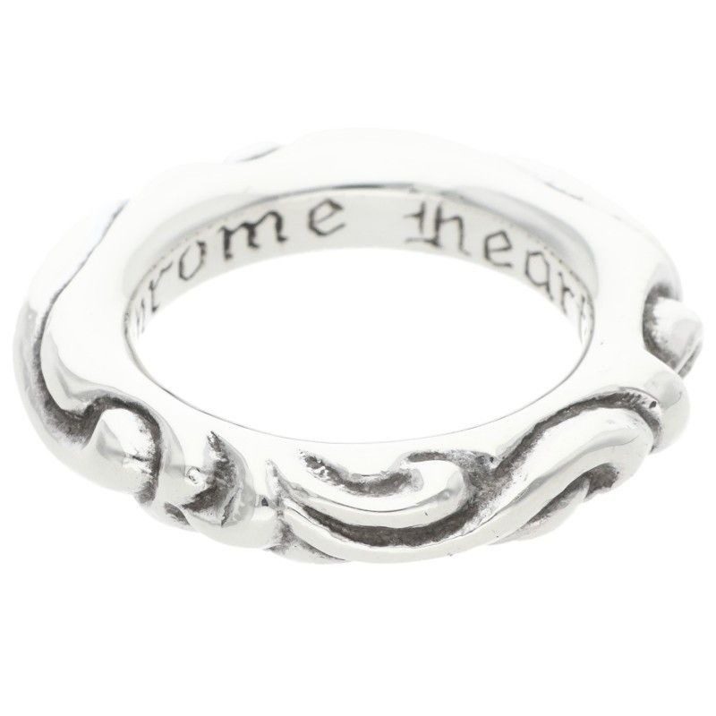 Chrome Hearts Scrl Band Scroll Silver Ring