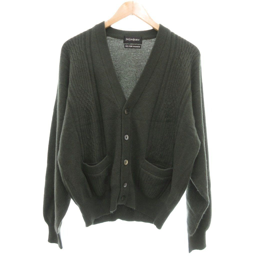 Saint Laurent Yves Vintage Cashmere Cardigan M Green