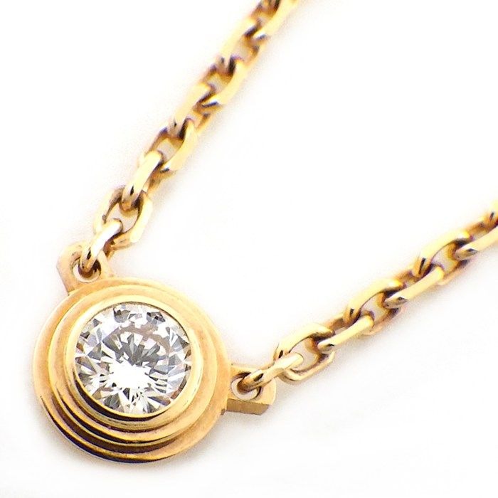 Cartier Necklace Dame le XS Diamant Leger 1 Point Diamond 18k Pink Gold