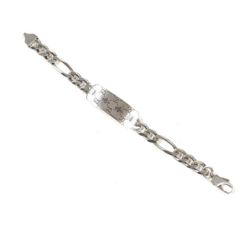 Gucci 728264 GG Bee Engraved Bracelet Engraved Ag925 Chain