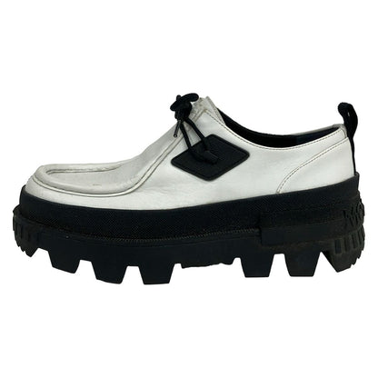 Moncler Loafers 37 White Black Leather