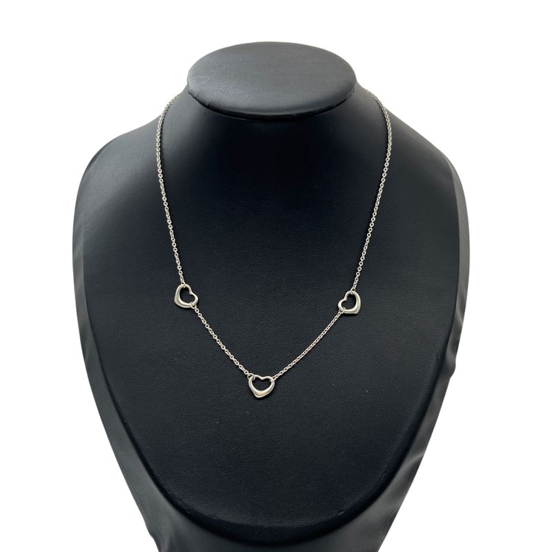 Tiffany & Co Tiffany & Co Necklace Triple Open Heart 925 Silver