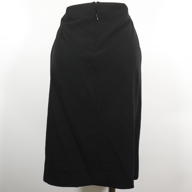 Chanel P24940v08903 Wool Black Women's Skirt