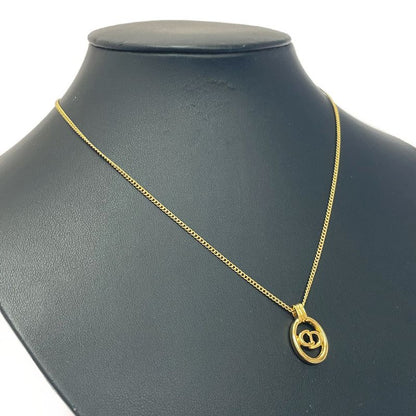 Christian Dior GP CD Logo Oval Necklace Gold 448983 Necklace