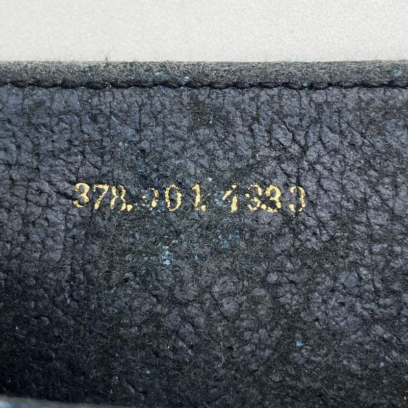 Gucci 378 001 Shoulder Bag GG Supreme Leather Navy Old Gucci Vintage Ladies Men