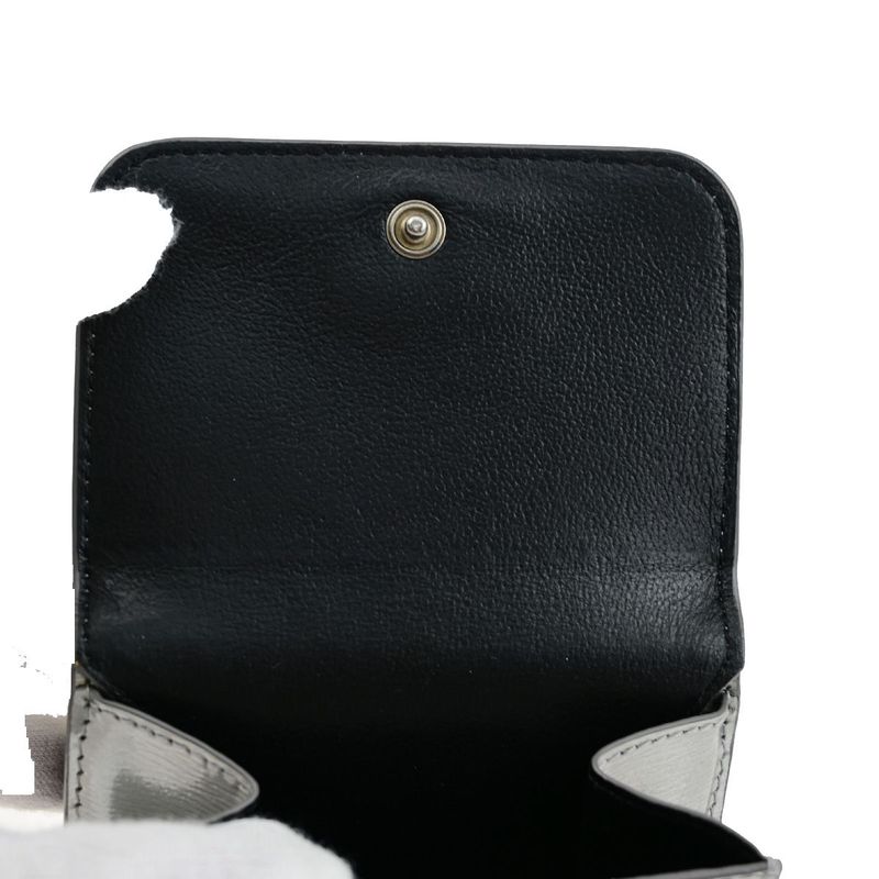 Balenciaga Compact Wallet Trifold Wallet Silver 30bs310