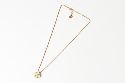 Christian Dior Necklace Vintage Square Gold