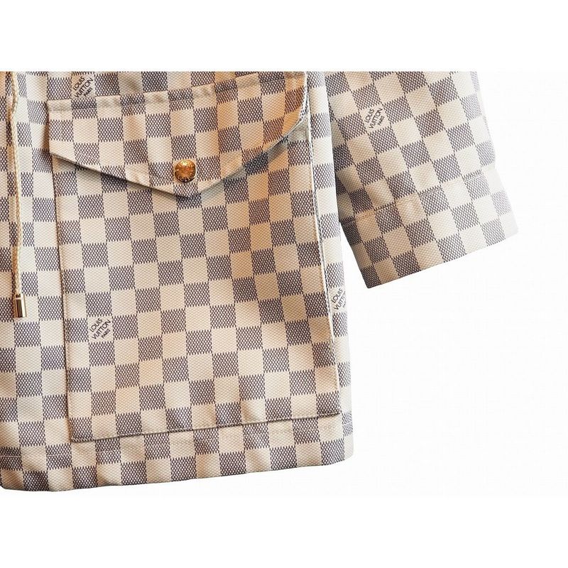 Louis Vuitton Damier Azure Radimir Hooded Parka 1a8rhw Zip Up Outerwear Coat