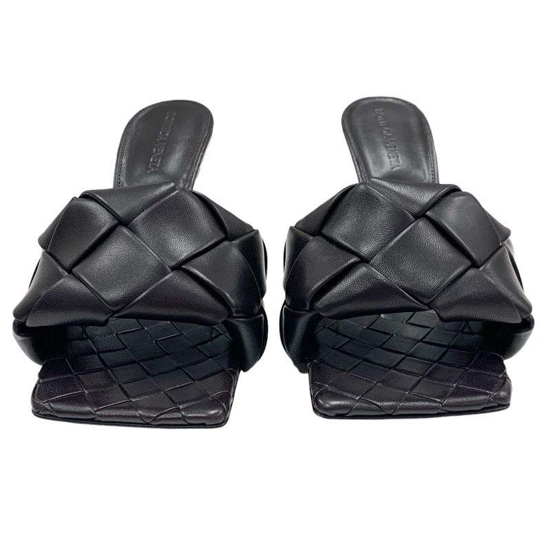 Bottega Veneta Lido Sandals Shoes Leather Dark Brown Mules Intrecciato