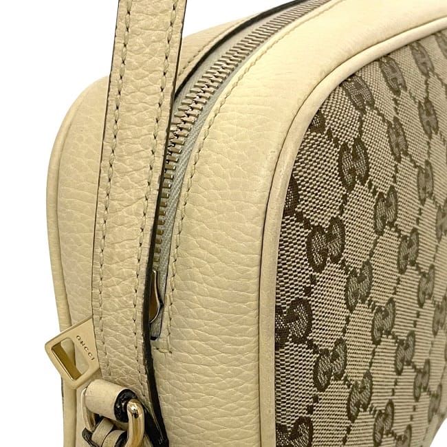Gucci Shoulder Bag Beige Cream White 449413 Excellent Condition