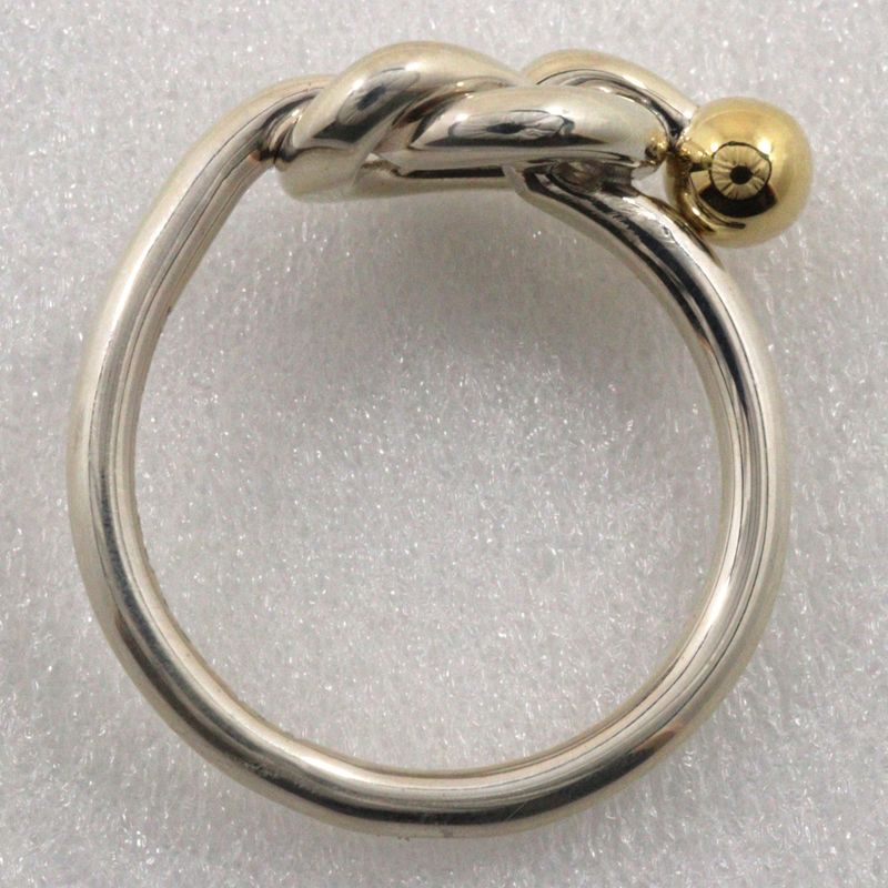 Tiffany & Co Love Knot Silver 925 X 18K Yellow Gold #8 Ladies 2.8g Ring