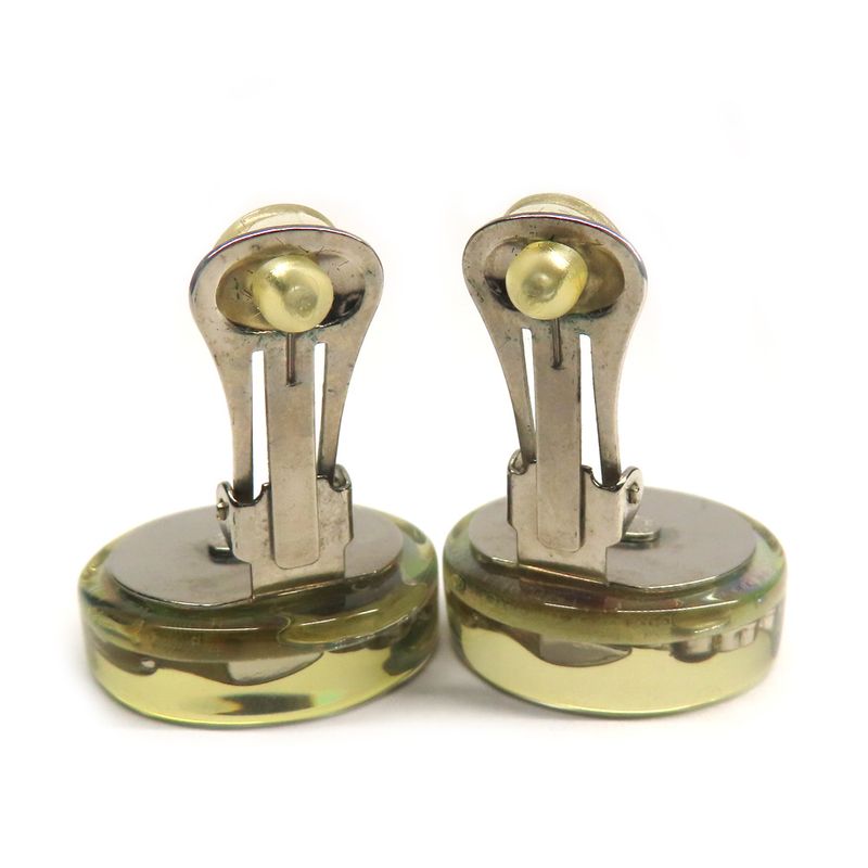 Chanel Earring Round Shape Coco Mark Camellia Heel Motif Pair 97P