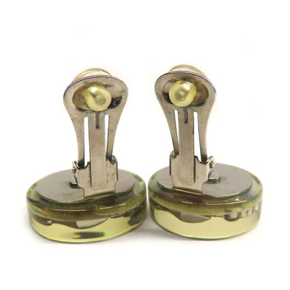 Chanel Earring Round Shape Coco Mark Camellia Heel Motif Pair 97P