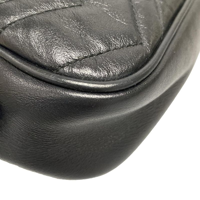 Gucci Shoulder Bag GG Marmont Quilted Mini Bag 448065 Black Chain Shoulder