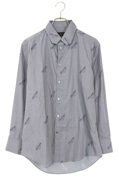 Louis Vuitton 20AW Rm202q XOA Hjs41w DNA Collar Logo Long Sleeve Shirt Men XS