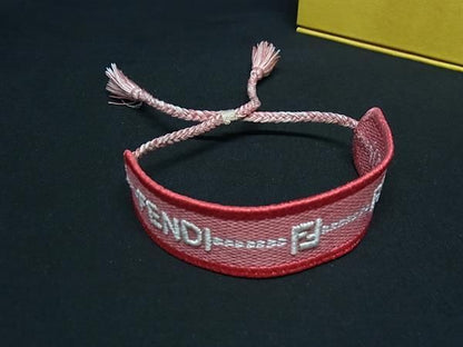 Fendi Canvas Bracelet Accessory Women's Pink Fl9600