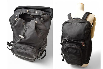 Prada Backpack Sac Backpack Men Women Prada Day Bag Nylon Black V135