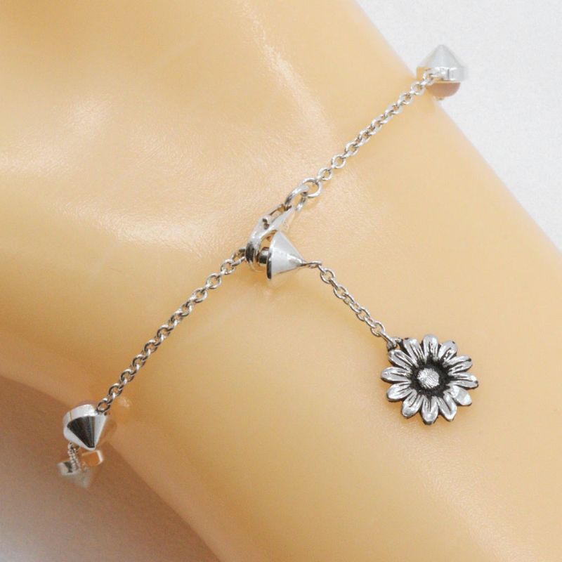 Gucci Double G 925 Silver And Mother-of-pearl Ladies 6.3g Bracelet