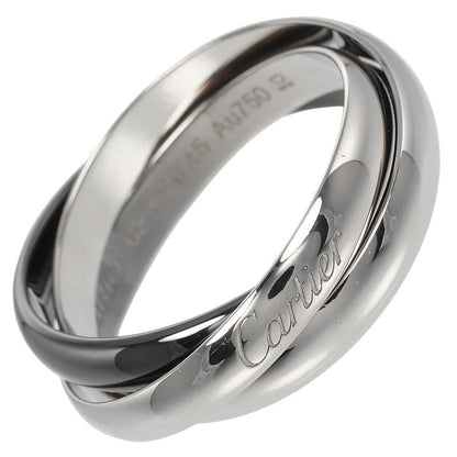 Cartier Trinity 3.4mm (0.13in) Band 18kwhite Gold X Ceramic #22 Men's 7.8g Ring