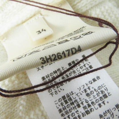 Hermes 23AW 3h2617d4 Wool H Motif Crewneck Long Sleeve Knit Pullover Ivory 34