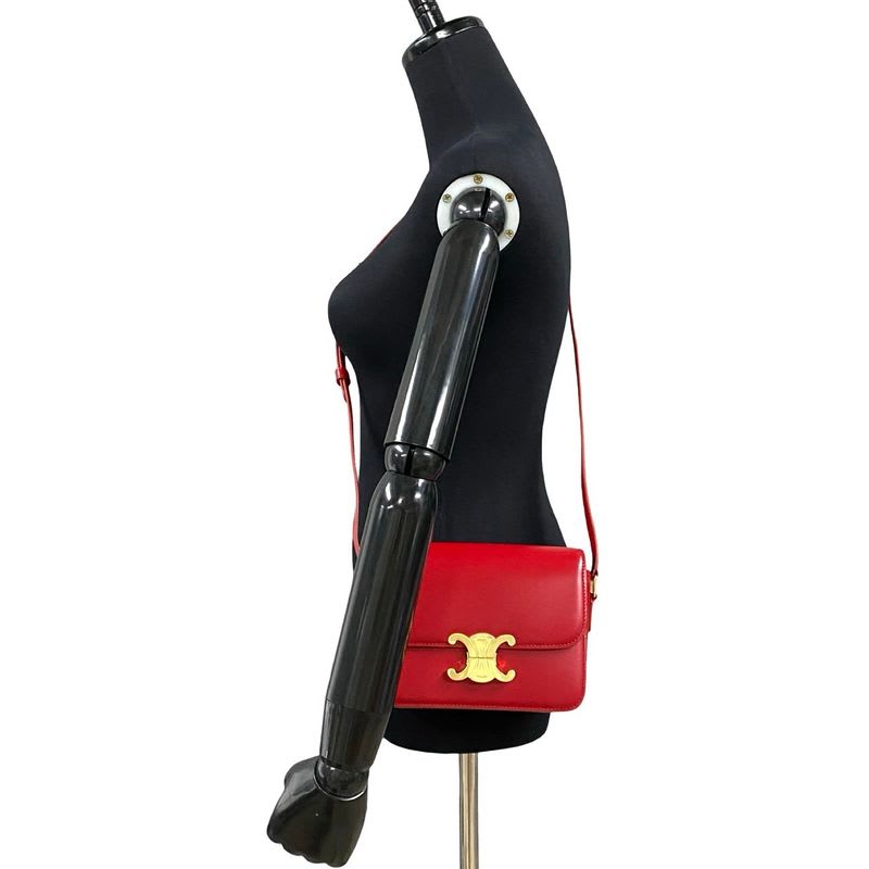 Celine Teen Triomphe Logo Hardware Leather
