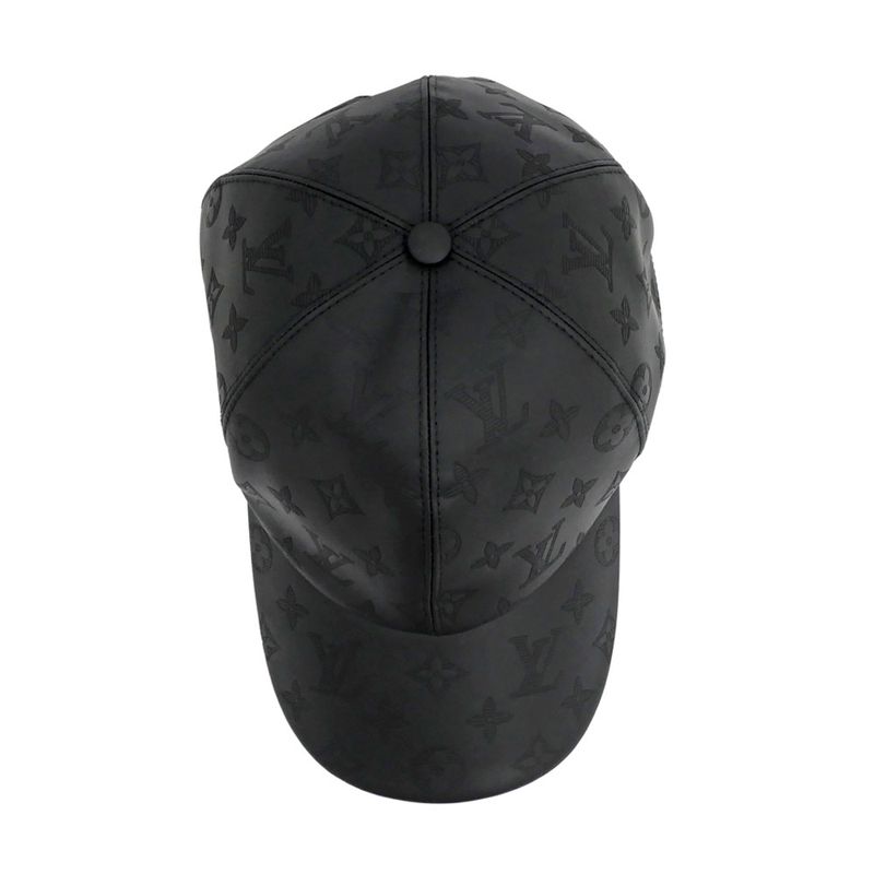 Louis Vuitton Cap Monogram Shadow-m76985 Black Silver-hardware Hat