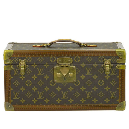Authentic Louis Vuitton LV Bois Bouteille Monogram Makeup Box Vanity Case Brown